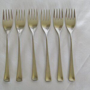6 MCM Denmark ILLUMS BOLIGHUS ILB1 Salad Forks 6.25" VTG Stainless Flatware